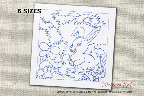 Rabbit with Butterflies Redwork: A Designer’s Review