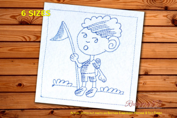 Review: Boy Scout Flag Redwork Design