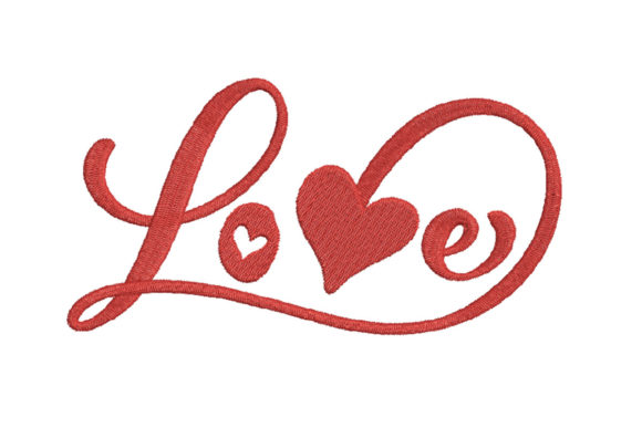 Reviewing Red Calligraphy Word Love for Craft Fairs