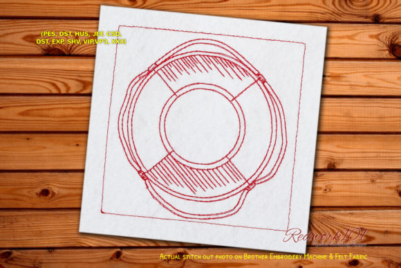 Reviewing Rescue Lifebelt Redwork for Small Business Merch
