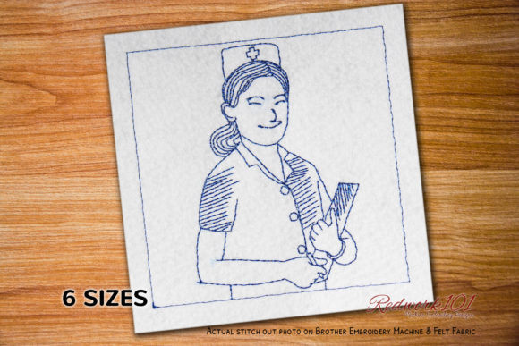 Reviewing the Happy Nurse Redwork Design for Craft Fairs