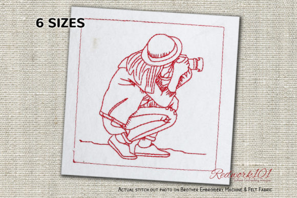 Reviewing the Photographer Girl Redwork Design