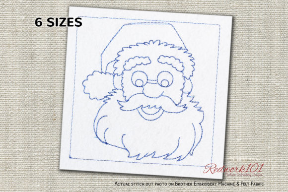 Reviewing the Santa Face Redwork Design